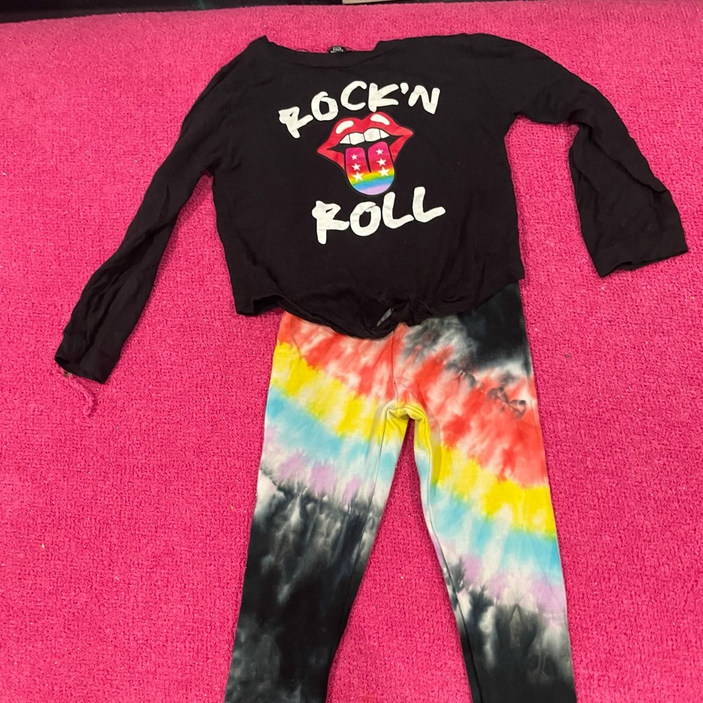 Flowers by Zoe Tie Dye outfit 2T